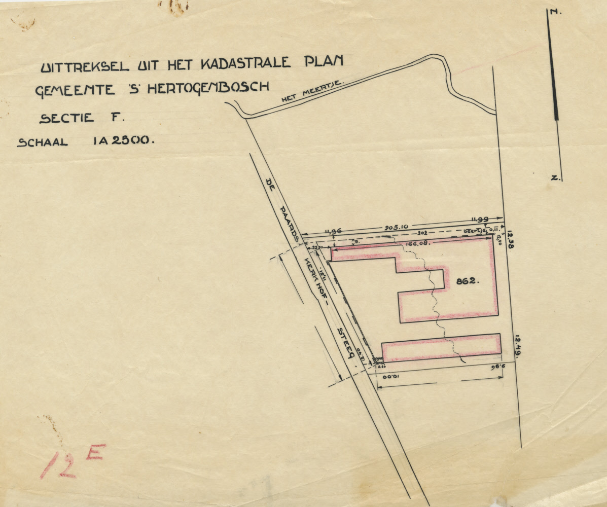 Bron: Erfgoed 's-Hertogenbosch Pentekening uit 1924