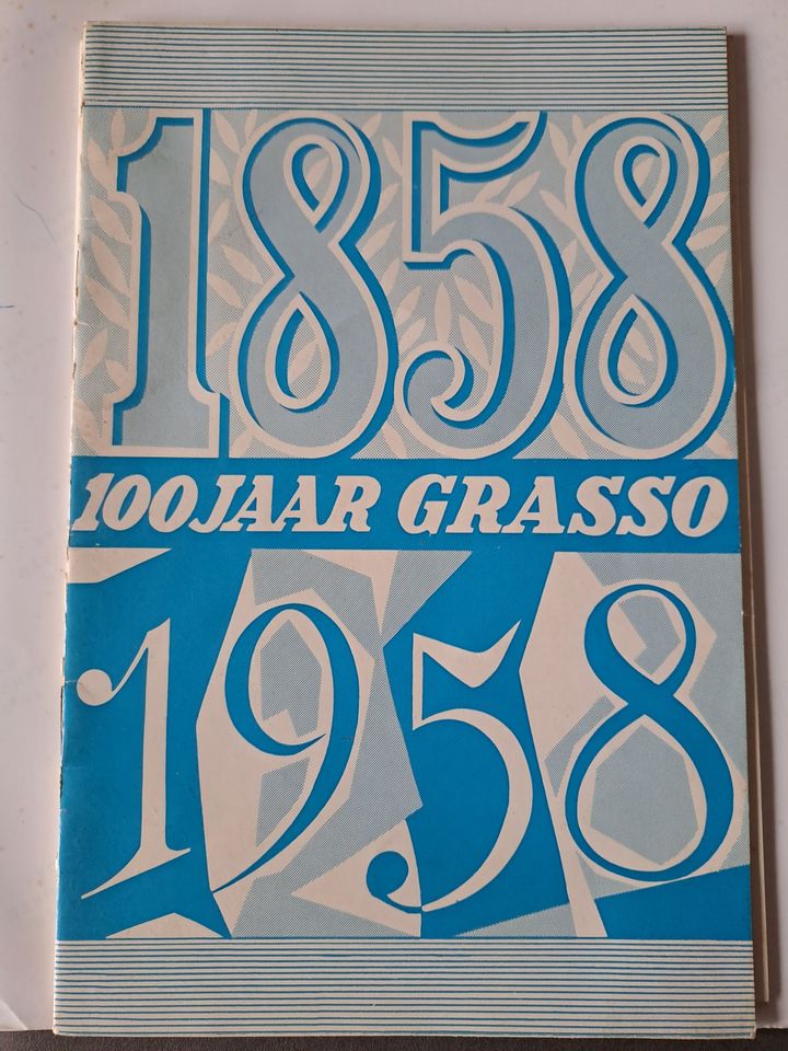 Feestprogramma boekje ter gelegenheid van 100 jaar Grasso in 1958