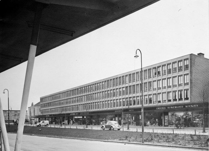 Boschveld winkelcentrum in 1957. Foto uit archief van Erfgoed s-Hertogenbosch